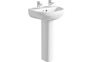VICTORIAPLUM.COM Orchard Wharfe 2 tap Hole Full Pedestal Basin 500mm