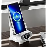 Coverzone 3 in 1 Wireless charger And Phone Holder Desktop Universal 15W Qi Wireless Charging Station Iphone Stand Dock Ak