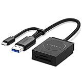 SD/Micro SD Reader: Das Card Reader verfügt über SD und Micro SD Schnittstellen und gleichzeitige Auslesung auf USB Gerät ist möglich, um Ihr Zeit zu sparen und nicht ständig umzustecken. Alle gängige SD und Micro SD Speicherkarte können zusammen auf PC oder Laptop erkannt werden, SD, SDHC, SDXC, Micro SD, Micro SDHC, Micro SDXC, MMC, RS-MMC, Mini SD Karten usw. Und es liefert die Karten bis zu einer Kapazität von 512GB.