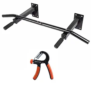 Aurion Wall Mounting Pull Up Chin up Bar with Screws Perfect Home Gym with Hand Grip