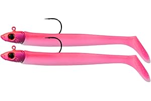 Lazy Lures Bomb Squad Lures (20g/12cm) - 2 Saltwater Lures Per Pack Durable Soft Plastic Paddle Tailed Lures With A Lead Jig Head, Realistic Eyes And Sharp Hook. Perfect For Sea Fishing