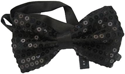 Sequin Bow Ties School Prom Bow Ties Black Sequin Bow Ties Dancewear Fancy Dress