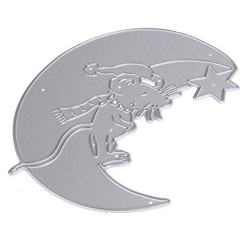 Amazingdeal365 niedliche Mond Metall Form Schablonen Schneiden DIY Dekor Sammelalbum Karten Buchzeichen Lesezeichen als Geschenk für Freunde Geburtstag Kinder,Kindergarten Hobby Schule Handarbeit Unterricht usw. Ein tolles Geschenk! - 4