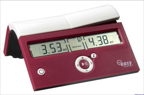 Chess Clock. DGT Digital Precision. Deep Red Colour.
