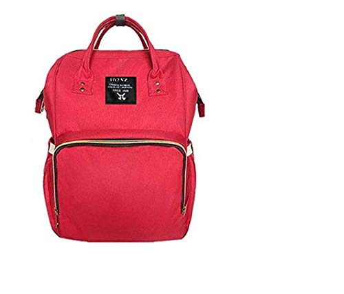 Okayji Multi-Function Waterproof, Baby Travel Backpack Diaper Bag with Large capacity baby Nappy Compartment (Red)