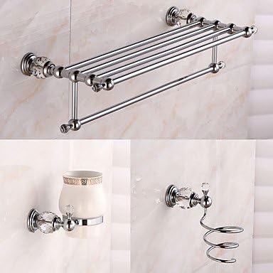 HSheng® Bathroom Accessory Set / ChromeBrass Crystal /Contemporary
