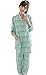 Bearsland Women's Rich Cotton Maternity Nursing Pyjamas Set Green UK Size Medium