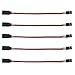 Produktbild TOOHUI 5 Stück 6" /150mm RC Servo Verlängerungskabel, JR Servoverlängerung, Servokabel, JR Stecker Verlängerung, Servo Extension Cable 22AWG 60 Kerne Kabel Futaba für Fernbedienung Flugzeuge