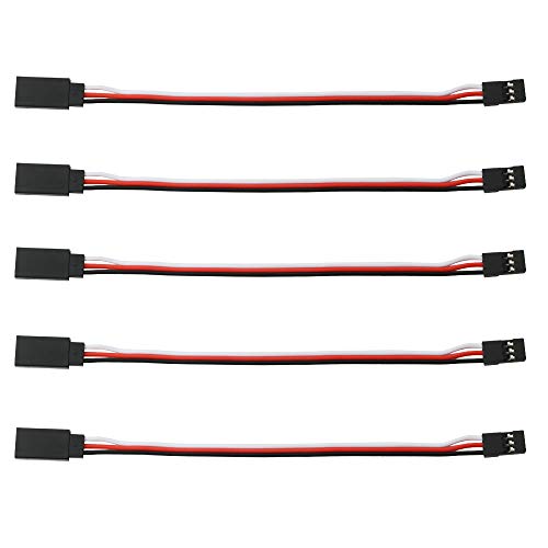 Preisvergleich Produktbild TOOHUI 5 Stück 6" / 150mm RC Servo Verlängerungskabel, JR Servoverlängerung, Servokabel, JR Stecker Verlängerung, Servo Extension Cable 22AWG 60 Kerne Kabel Futaba für Fernbedienung Flugzeuge
