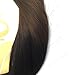 Sunny 14inch Sew in Human Hair Extensions Natural Black to Chocolate Brown Ombre human hair extensions bundles Remy Human Hair One Bundle 100G