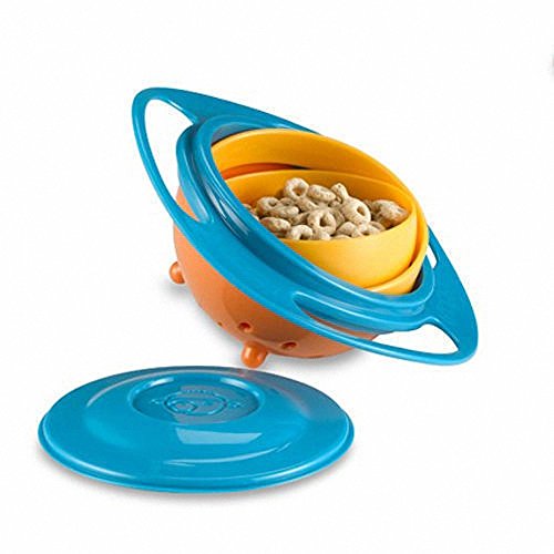 AOHANG Gyro Bowl Spill Resistant Kids Gyroscopic Bowl with Lid