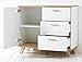 Germania Chest of Drawers, Wood, White/Sanremo-Oak Repro