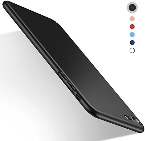 ComKey iPhone 7 Case Thin Sleek Fully Protective Matt Finish Hard Case Cover for iPhone 7 (Black) +FREE Tempered Glass Screen Protector