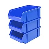 Lantelme 25 Stück stapelbare Aufbewahrungs- Boxen aus deutscher Herstellung in der Farbe blau