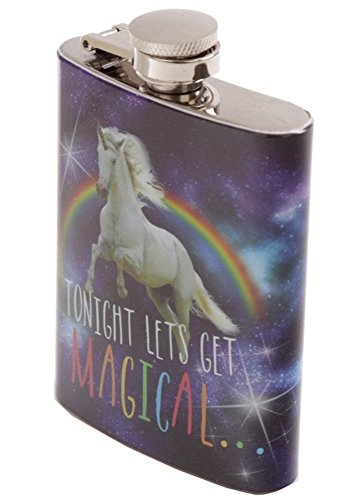 Cooler Flachmann „Einhorn“ aus lebensmittelechtem Edelstahl – Nicht für Mikrowelle und Spülmaschine geeignet - 2