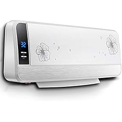 SJY Chauffage Chauffe-Eau Chauffage Chauffe-Eau Chauffant électrique Thermopompe Murale à télécommande électrique réchauffeur d'énergie Petite climatisation,White