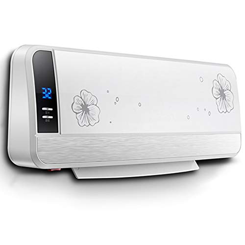 SJY Chauffage Chauffe-Eau Chauffage Chauffe-Eau Chauffant électrique Thermopompe Murale à télécommande électrique réchauffeur d'énergie Petite climatisation,White