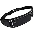 GUSTAVE 1Pack Bag for Men & Women, Slim Fanny Pack Casual Sling Shoulder Chest Pack with Adjustable Strap for Walking Cycling Running Hiking Hold Phones, Keys, Cards (Black)