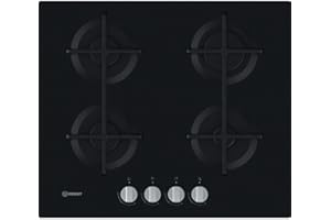 Indesit ING 61T/BK Black Built-in 59 cm Gas 4 zone(s)