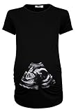Happy Mama. Woman's Maternity T-shirt with a Baby Scan Print Top Tee. 069p