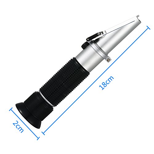 RCYAGO Handheld Einzige Skala 0-80% Brix Alkohol Refraktometer für Spirituose，Destillierte Getränke und Ethanol mit Wasser wie Whisky, Brandy - 2