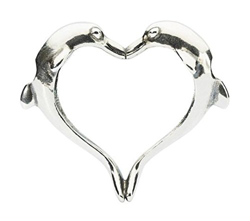 Trollbeads Damen-Bead Delphinherz 925 Silber – TAGPE-00019