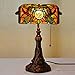 Produktbild Demayple Einzigartige handgefertigte, schöne Tiffany Style Coloured Glass Table Lampe mit Pull Chains Switch