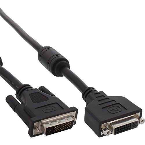 InLine 17776 DVI-D Dual Link Verlängerungskabel (24+1 Stecker auf 24+1 Buchse, 5m)