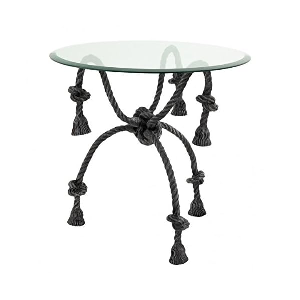Casa Padrino side table metal/glass Tau rope optics - glass table