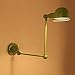 Produktbild Postmoderne minimalistischen versenkbaren Swinging Wohnzimmer Wandleuchte Nordic Retro industriellen lange Freischwinger Büro Wandleuchten Klapp E27 Edison Antik rustikale Bauernhaus Kunst Theme Dekoration Wandleuchten Laternen ( Color : Green )
