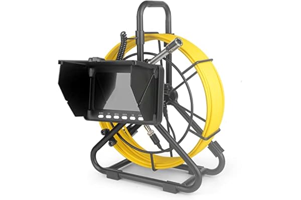 Avloppskamera Pipe Inspection Camera Drain Camera med 5 LCD Monitor 6 LED -lampor IP68 Vattentätning för VVS -inspektion Husägare Entreprenörer Pipe Inspection Videokamera (30M)