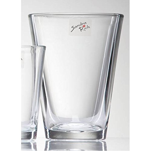 Glasvase, Dekoglas CONI klar konisch rund H. 15cm D. 11cm Sandra Rich
