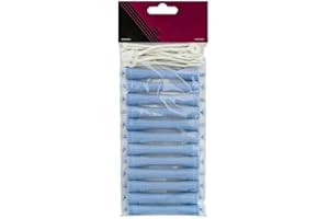 GLAMSA 12 perming rods – Curling hairdressing – DIY tool for hair styling – Hair curling with zero heat damage – Ideal for home or salon use – (Blue 11MM)