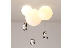 GUANSHAN Panda Ballon Kronleuchter Kinderzimmer Deckenleuchte mit Panda Anhänger Kreative Ballon Deckenleuchte Deckenleuchte Für Schlafzimmer, Kinderzimmer