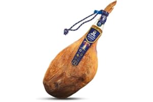 JAMONES SIERRA JUVILES Jamones de Juviles - Jamón Denominación de Trevélez Azul, Curación más de 17 meses, Origen España, Curación al Natural en Sierra Nevada, Sin Gluten, Sin Aditivos Ni Conservantes. (7,5kg a 8kg)