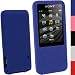 Produktbild igadgitz Blau Silikon Tasche Hülle Case Cover für Sony Walkman NWZ-E585 8GB 16GB + Schutzfolie