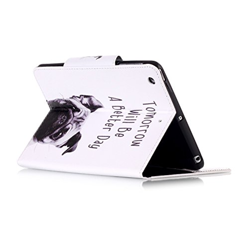 iPad Mini 1/2/3 Hülle, Deenor Bunt Painting und Stilvoll Brieftasche Tasche PU Leder Flip Protective Stand Tasche Schutzhülle Hülle für Apple iPad Mini 1/2/3 Generation.[Dog] - 6