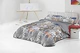 Incluye bajera ajustable de 90x190/200 cm, saco nórdico de 150x230 cm, y funda de almohada de 45x110 cm
