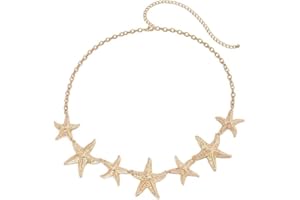 TELAIN Bauch Kette Gold Mit Einem Einzigartigen Seestern Design, Modische Taillenkette Damen Für Vintage Look, Perfekt Für Sommeroutfits Und Strandpartys