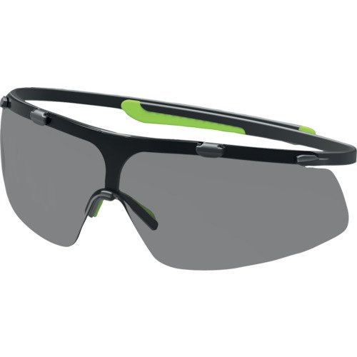Uvex Arbeitsschutzbrille / Bügelbrille 9172 super g, anthrazit/lime, Scheibe: grau, Schutz: 5-2,5