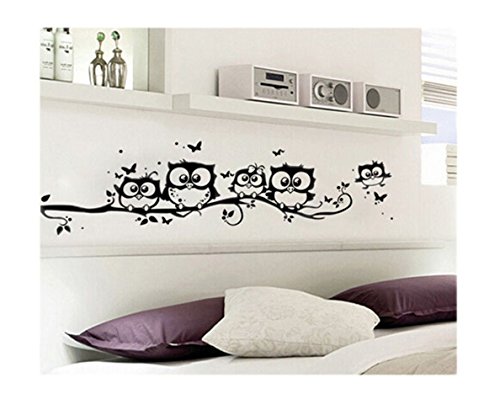 Miyaia Cartoon Eule Wandtattoo Wandsticker Wand-Aufkleber Fur Wohnzimmer Schlafzimmer Dekor