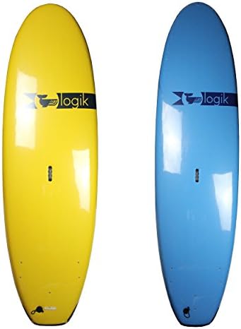 Logik Surf School Wide Softboard - Beginner Foam Surfboard For Adults - Various Colours / Sizes (Yellow, 7'0)