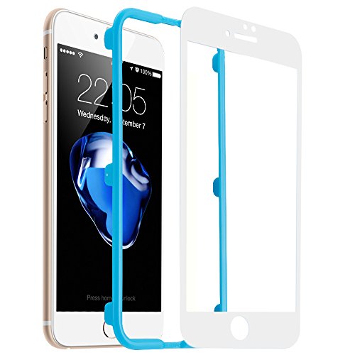 Protection écran iPhone 6 Plus Couverture Complète (Blanc) [Kit d'installation Offert], ESR Film Protection écran en Verre Trempé [3D Touch Compatible] 0,33mm Ultra Résistant pour iPhone 6 Plus/ 6s Plus (Blanc)