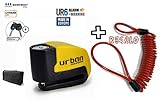  URBAN - Candado de disco UR6 con Alarma 6mm 120dba + REGALO Cable Reminder antiolvido