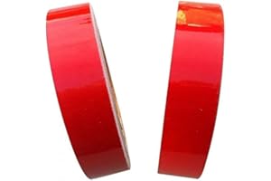 STICKERSLAB GHIRARDI StickersLab - Pellicole adesive rifrangenti scotchlite MARCA: 3M serie 580 colore rosso (Larghezza - 100mm (10cm))