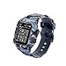 Produktbild Finebuying Silikon Uhrenarmband Camouflage Wasserdichtes IP68 Armband und Rahmen 42/44 mm für Apple Watch Series 3/2/1 Ersatzarmband (Tarnen)