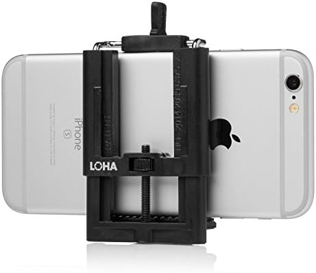 LOHA Cell Phone Tripod Adapter, iPhone Mount, Perfect for Phone Stands and Selfie Sticks, Universal Grip Tight Holder Fits Every Smartphone