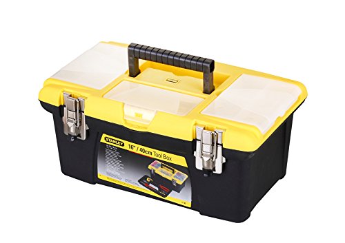 Stanley Werkzeugbox Jumbo, 56.2 x 31.4 x 30 cm, integrierter Organizer, Bohrer-Bithalter, Metallschließen, 1-92-908 - 4