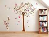 HALLOBO® Wandtattoo XXXL Eulenbaum Baum Eulen Eule Vogel Wandaufkleber Wandsticker Kinderzimmer Kinder baby - 2