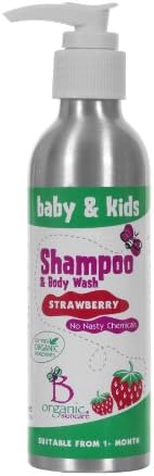B Organic Skincare Baby and Kids Shampoo/Body Wash, Strawberry 150 ml